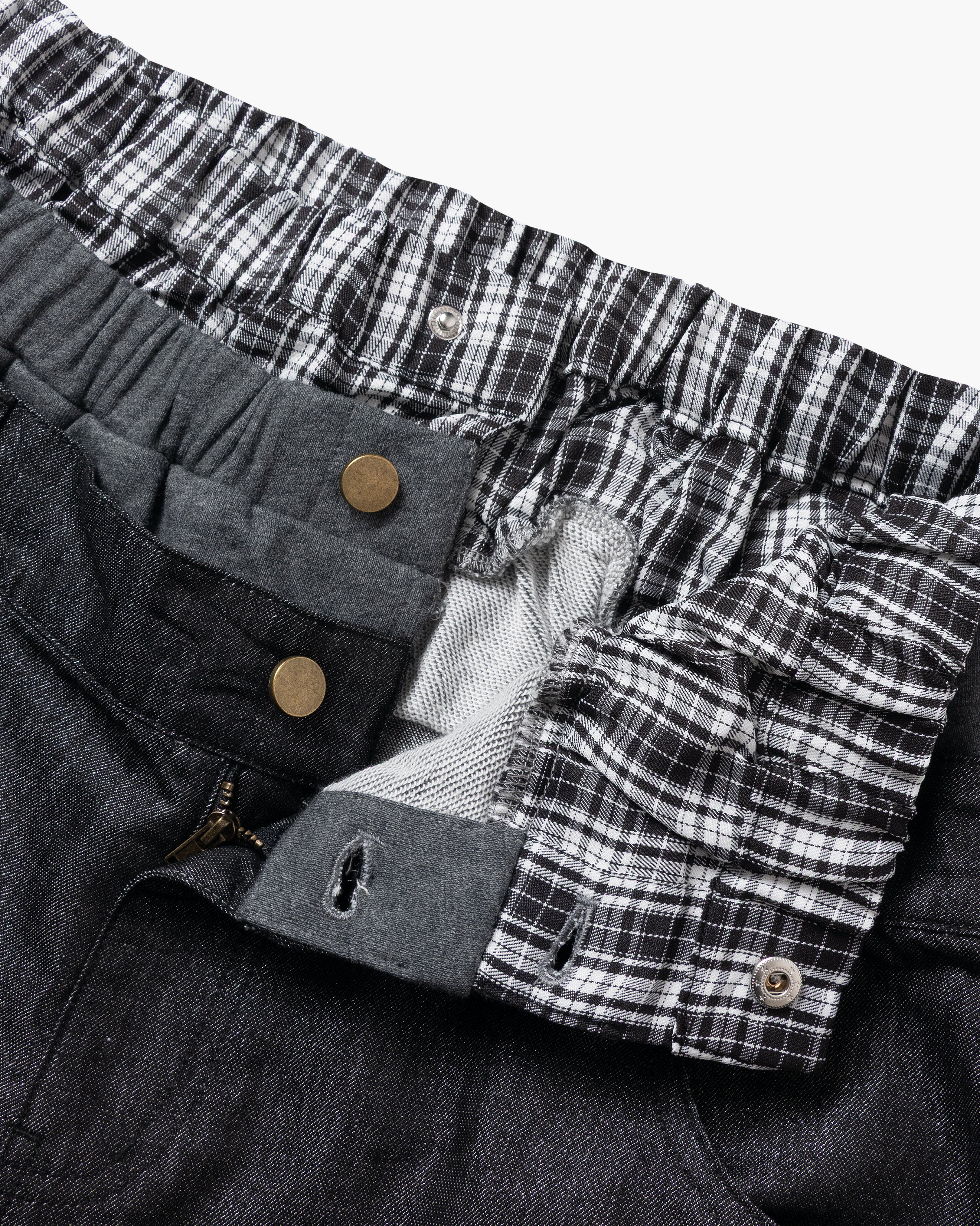 8eg 3 layered jorts (Black)